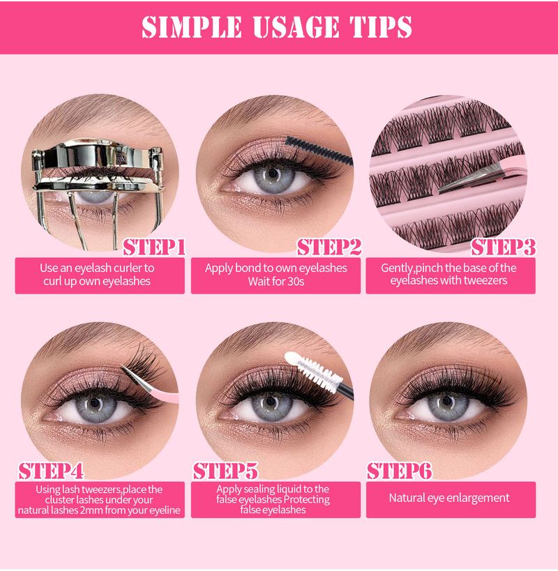 DIY segment single tuft hair 120 tufts false eyelashes 8-16mm eyelash DD curve_voghion.com