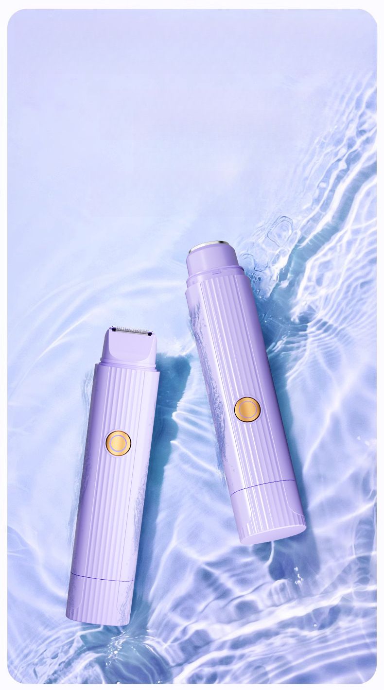 Portable Wireless Rechargeable Dual Head Electric Private Area Shaver Women's Hair Removal Instrument_voghion.com