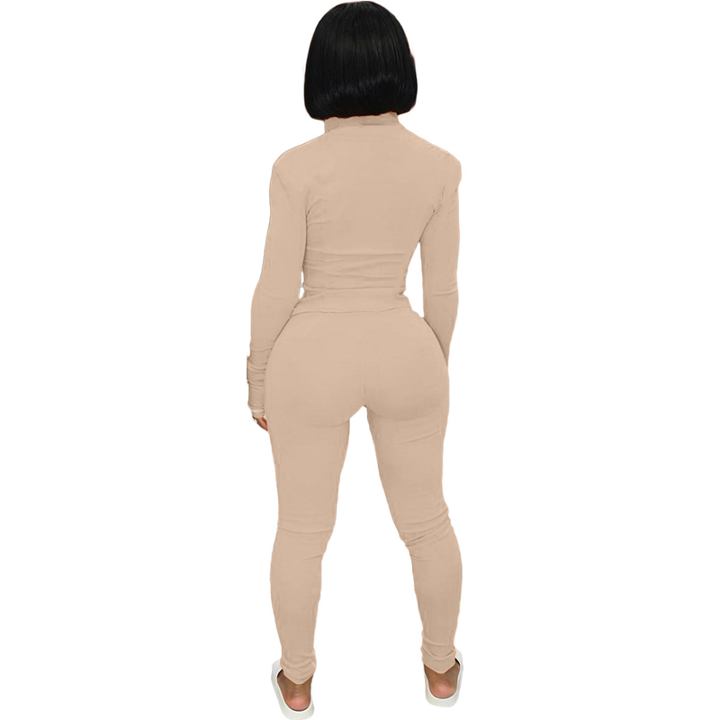 Lässiger Fingerling-Sportanzug für Damen (zweiteiliges Set)_voghion.com
