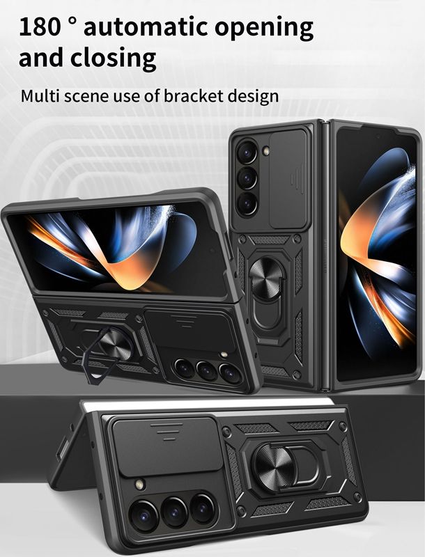 Carcasă rezistentă la șocuri Armor pentru Samsung Galaxy Z Fold 6 5 4 3 5G, cu inel magnetic și suport, Coque Fundas_voghion.com