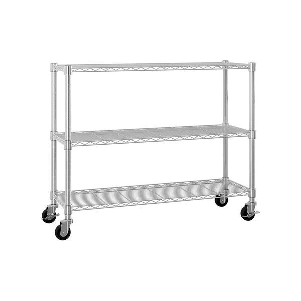 6 Tier Removable And Freely Adjustable NSF Certified Wire Shelving Unit With Wheels Heavy Duty Metal Storage Rack For Kitchen Garage Pantry Commerci_voghion.com