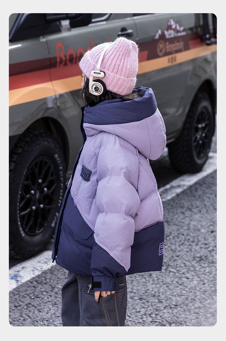 2025 Nuova giacca in cotone con colori coordinati, elegante versione coreana_voghion.com