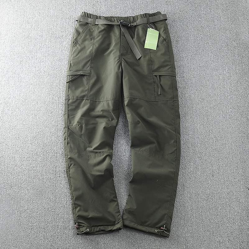 Winddichte und wasserdichte Outdoor-Samt-Softshell-Hose Gerade Winter-Freizeithose Multi-Bag-Tooling Herren_voghion.com