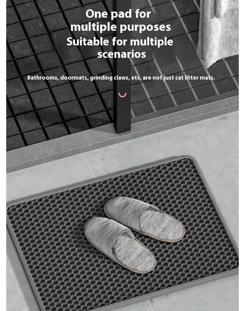 90x60CM Large Cat Litter Mat Waterproof Double Layer Non Slip Litter Box Tray Pad Washable Durable Pet Toilet Training Mat_voghion.com