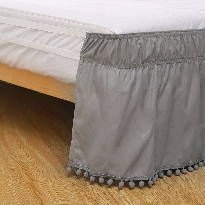 Gonna elastica per letto - Tinta unita con design antiscivolo (facile da installare, adatta a materassi da 20 a 40 cm, antipiega, Queen/King size)_voghion.com