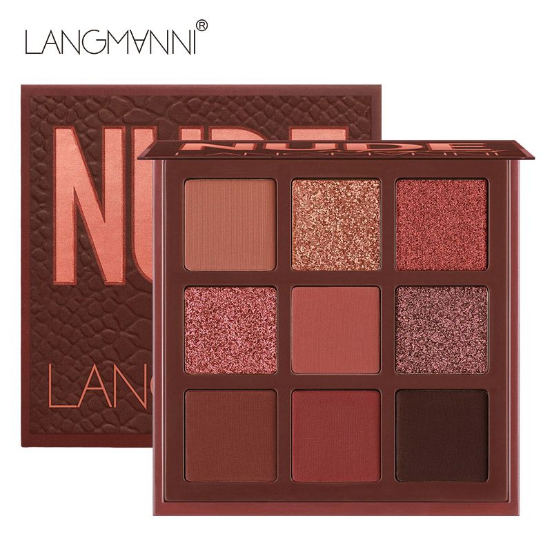 Paleta 9 kolorów Nude Eyeshadow Powder Makeup Palette Matte Shimmer Eye Pigmented Powder Make Up New Warm Earth Color Eyeshadow_voghion.com