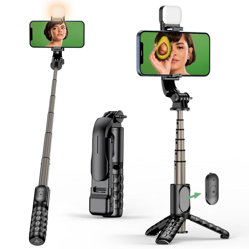 Mobile Phone Selfie Stick, Anti-shake, Retractable Bluetooth Selfie Device, Floor-to-ceiling Integrated Tripod, Live Broadcast Photo Holder._voghion.com