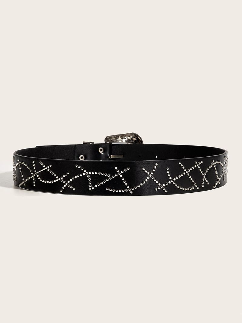 2024 New Trendy Personalized Carved Buckle Youth Punk Style Liuding Casual Pants Belt_voghion.com