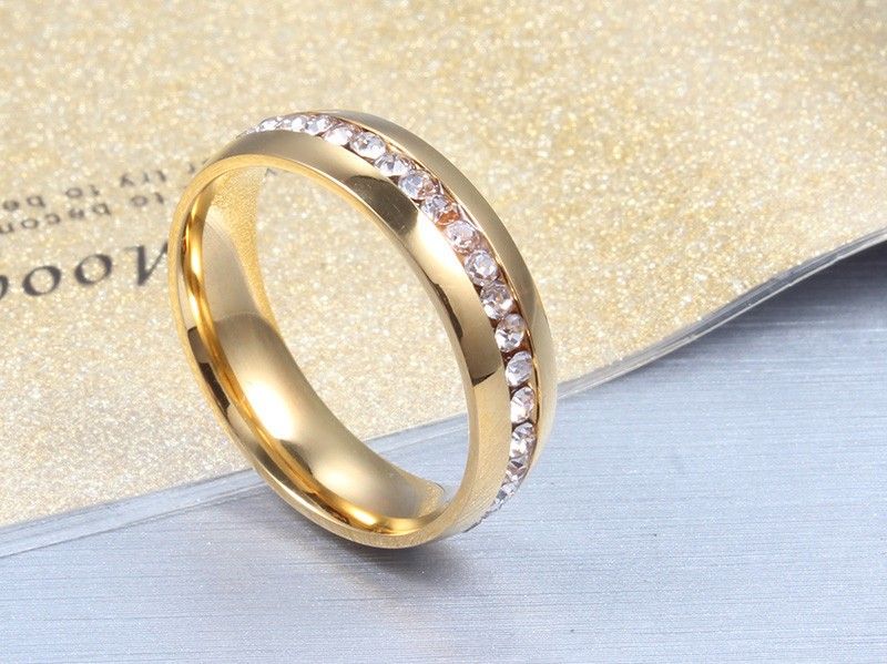ZORCVENS 2024 Neue Mode Kristall Ringe für Frauen Gold Farbe Edelstahl Jewerly Geschenke_voghion.com