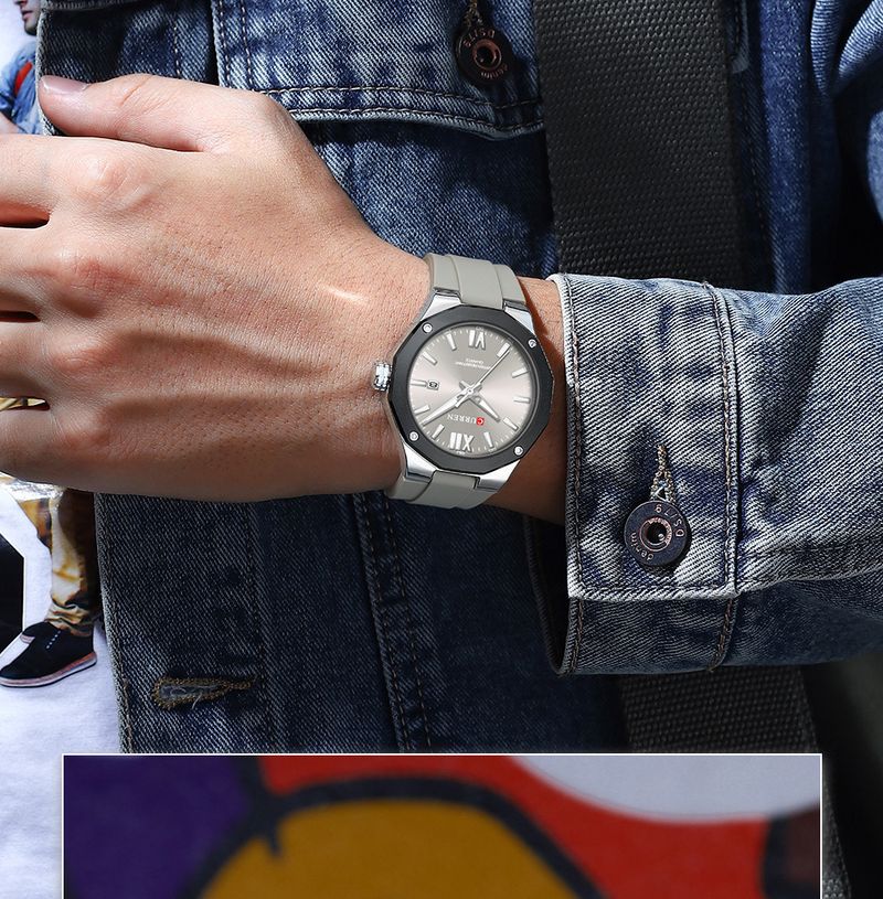 Elegante orologio sportivo unisex impermeabile con quadrante grande e display della data - Orologio da coppia con calendario, quadrante grande, design minimalista e leggero, orologio sportivo_voghion.com