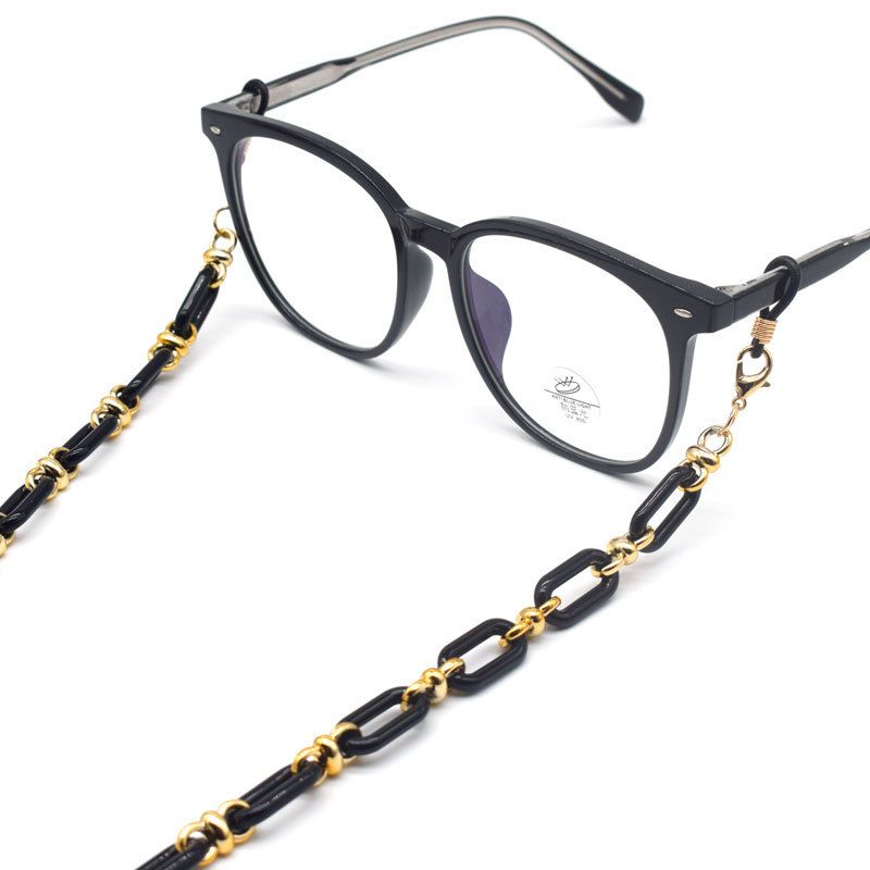 75CM Personalized Candy Color Acrylic Resin Mask Choose Glasses Chain_voghion.com