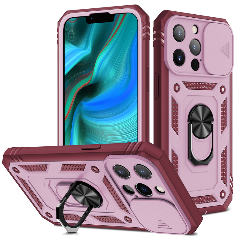 Coque pour iPhone 14 13 12 11 Pro Max X Max 8 Plus Coque robuste avec caméra Rotation à 360 degrés Béquille robuste Shockpro_voghion.com