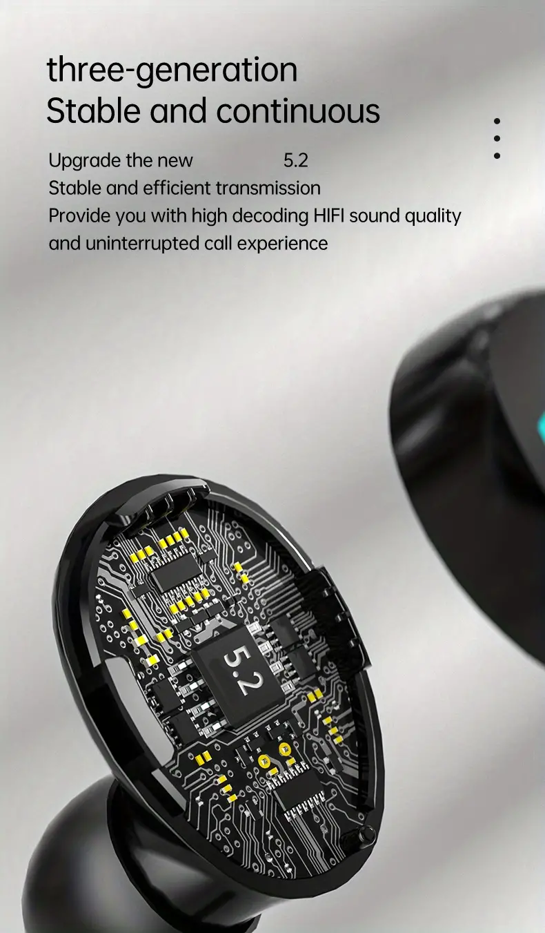 TWS Wireless ear Earbuds Waterproof Headset Battery Display Earphone Power Supply Box Earpiece Stereo Headphone For For Iphone Phone Headphones_voghion.com