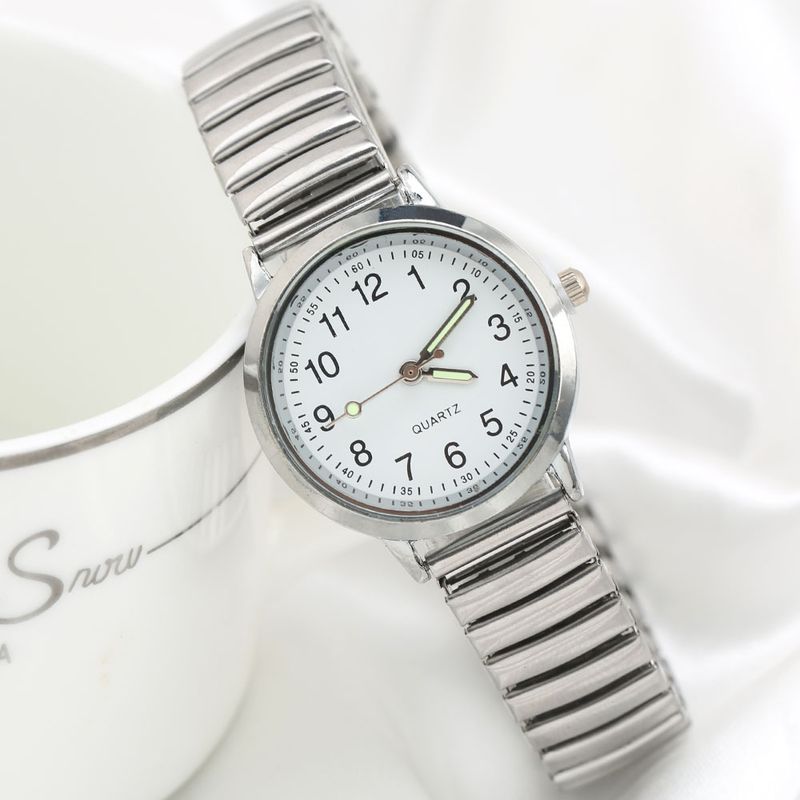 Elderly couple clear numbers, middle-aged quartz women's watches, night light watches_voghion.com