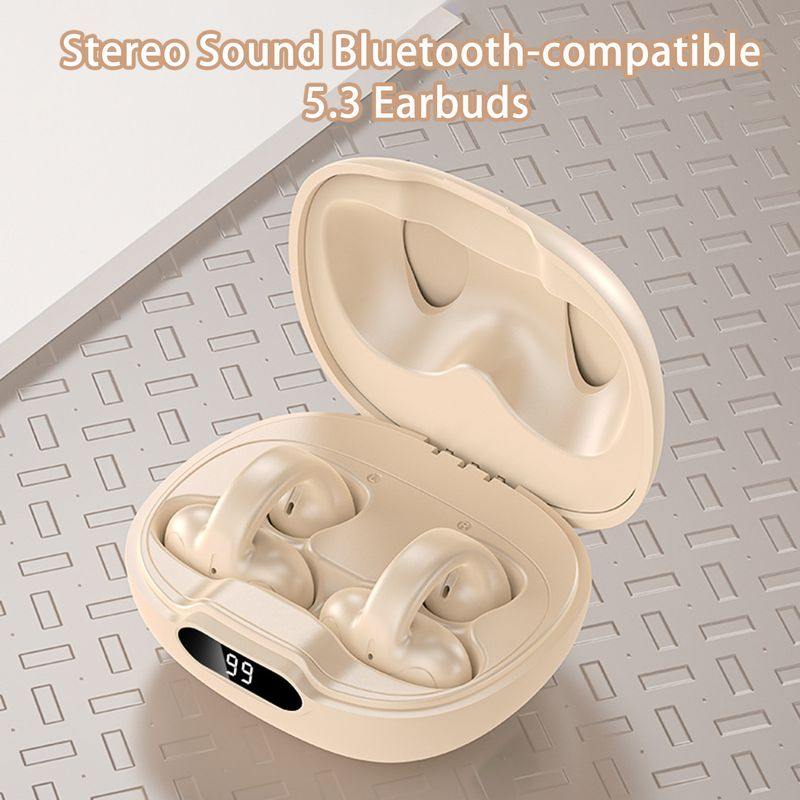 Noise HiFi Clip Wireless S518 Reduction Ear Earphones Sound Comfortable Bluetooth-compatible 5.3 Headphones Earbuds buds_voghion.com