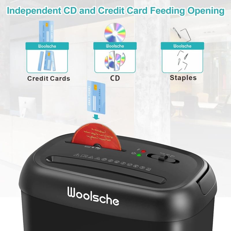 Cross Cut Paper Shredder,High-Performance,14-Sheet Capacity,6.6 Gallon Basket,P-4 Security-Jam Proof Heavy Duty Shredder For Home And Office_voghion.com