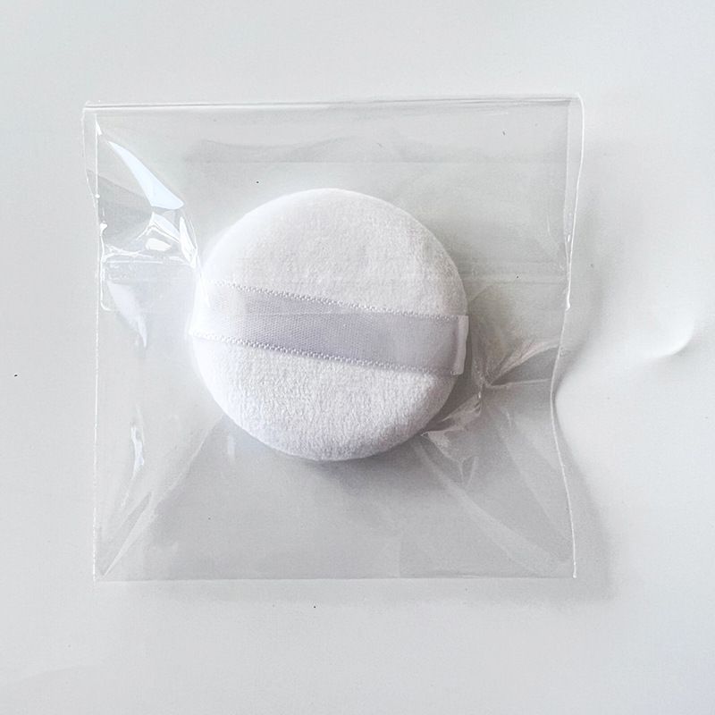 Super Soft Crystal Velvet Black Short Hair Cushion Sponge Small Round Dry Setting Loose Powder Puff_voghion.com