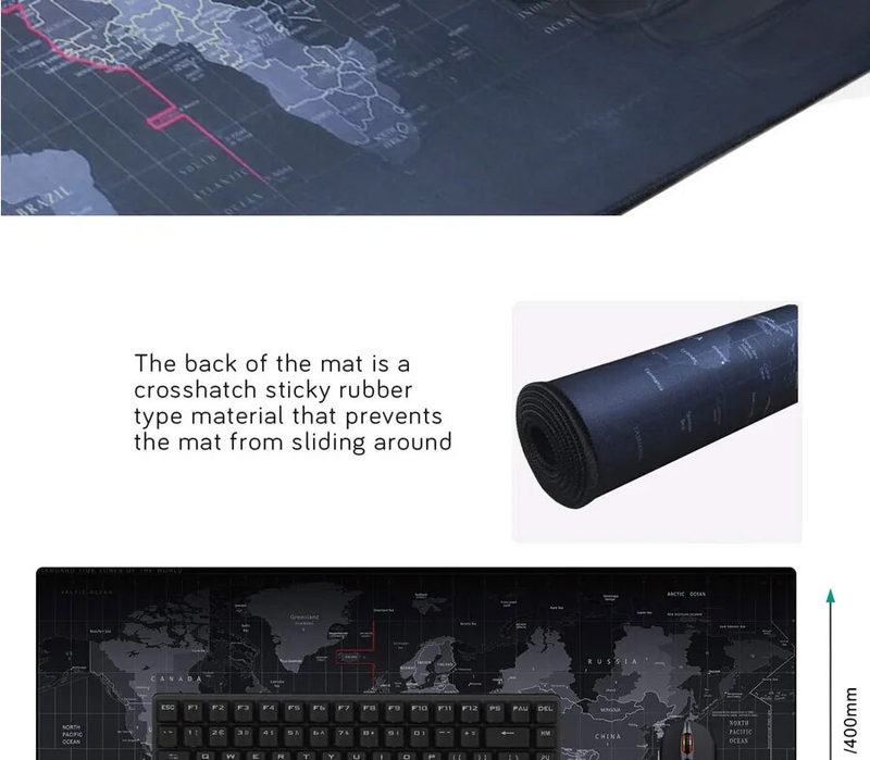 Gaming-Pad, Computer-Gamer, Schreibtisch-Mauspad, rutschfest, Naturkautschuk, große Kante, großes Mauspad für CS GO, LOL, Dota_voghion.com