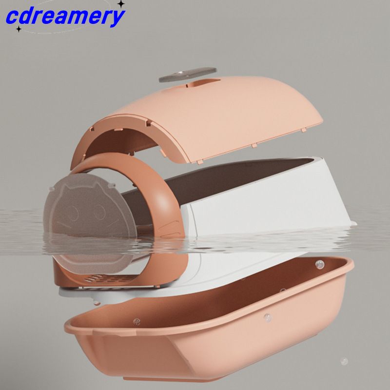 Disinfezione e deodorizzazione della lettiera per gatti, completamente chiusa, toilette per gatti di grandi dimensioni, lettiera per gatti, accessori per animali extra large_voghion.com