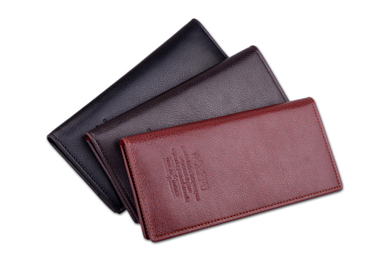 Affaires Long hommes portefeuille Vertical en cuir sac à main homme pochette portefeuilles hommes femmes argent porte-carte poche multifonction haut_voghion.com