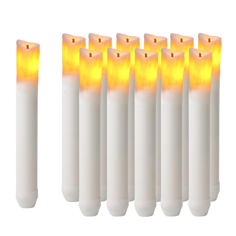 Bougie électronique transfrontalière, décoration de mariage, tête en fibre optique, longue tige, simulation de larmes de cire, bougie électronique_voghion.com