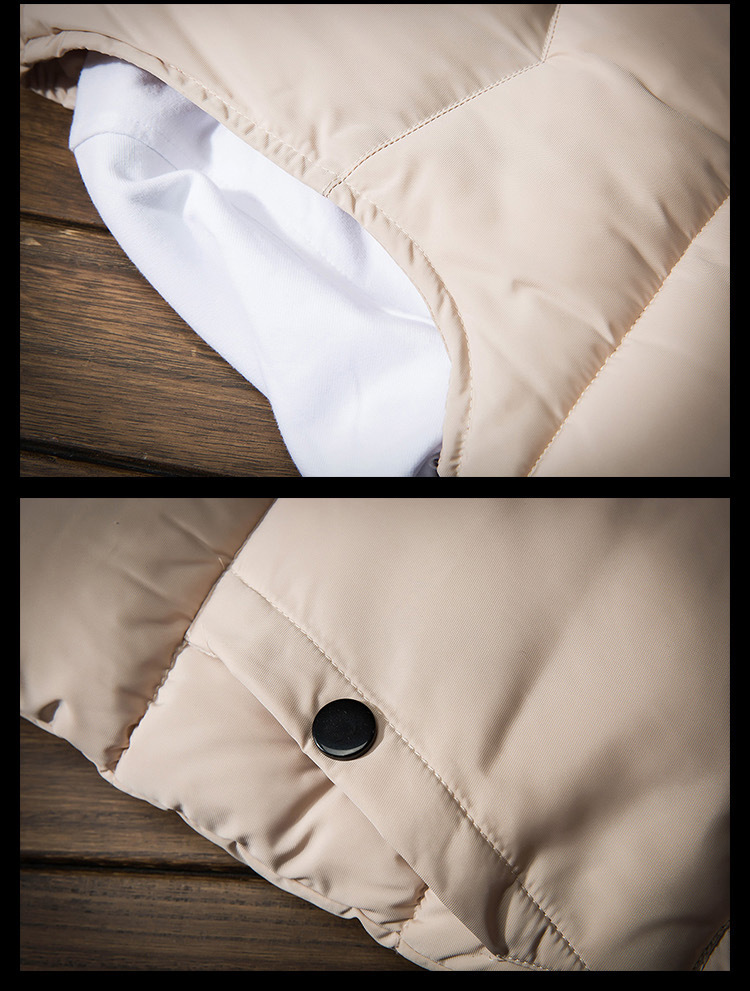 Chaleco de algodón para hombre, chaqueta sin mangas de moda de algodón para parejas, para exteriores, otoño e invierno_voghion.com