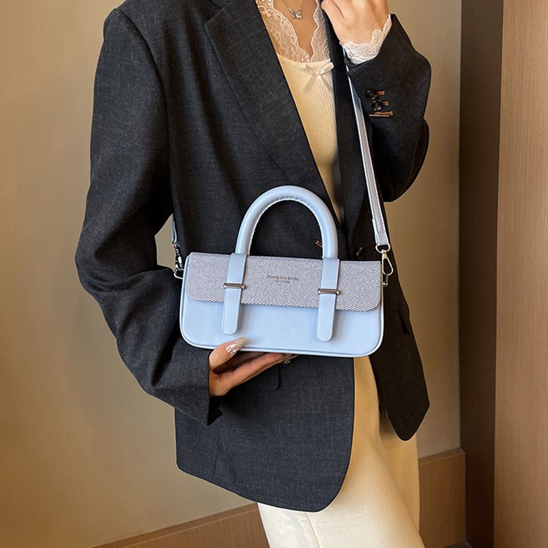Trendy Versatile Box PU Texture Shoulder Niche Light Luxury Crossbody Women's Handbag Small Square Bag_voghion.com
