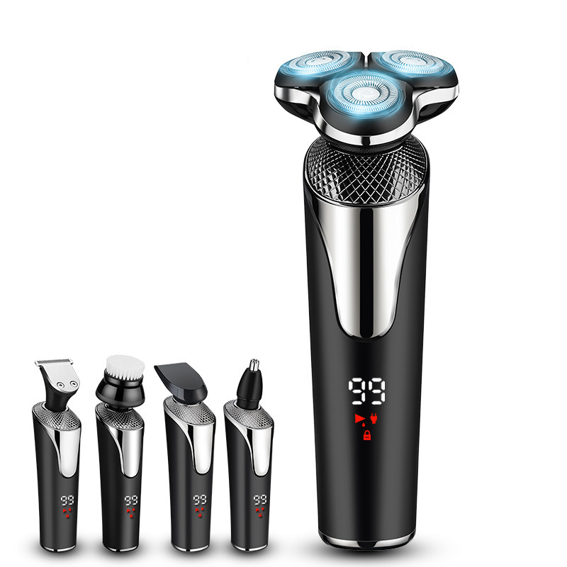 Ensemble de toilettage professionnel pour hommes, rasoir électrique multifonction 5 en 1, étanche, Rechargeable par USB_voghion.com