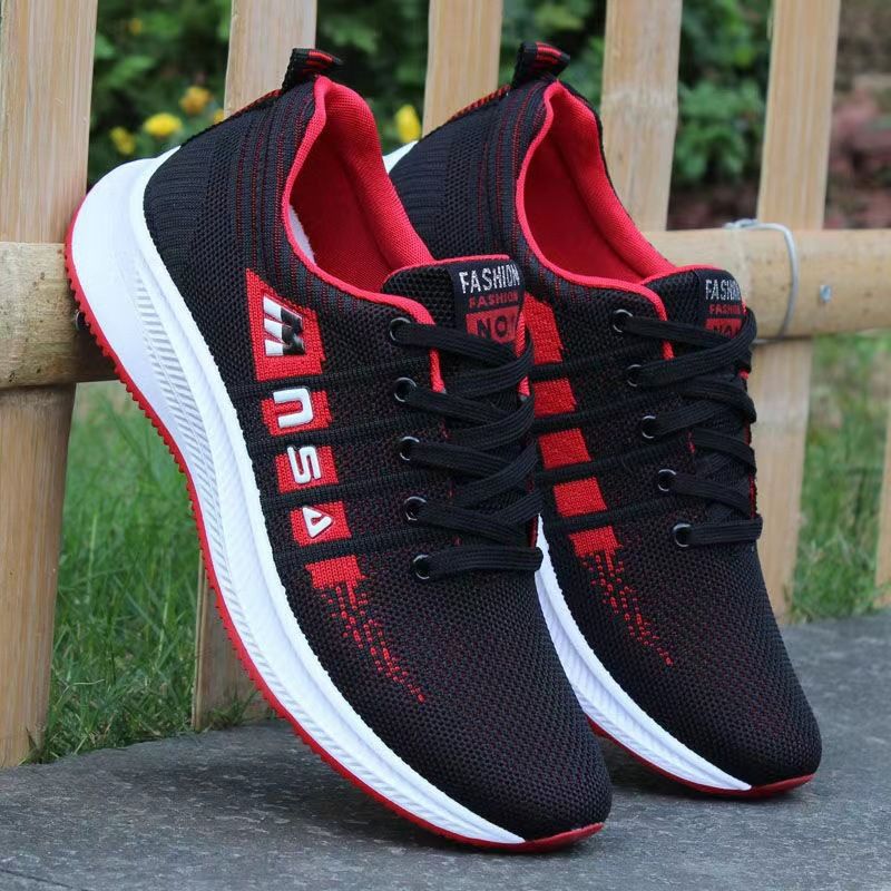 Lightweight Odor-resistant Men's Sports Spring And Autumn New Trendy Casual Mesh Breathable Student Running Shoes_voghion.com
