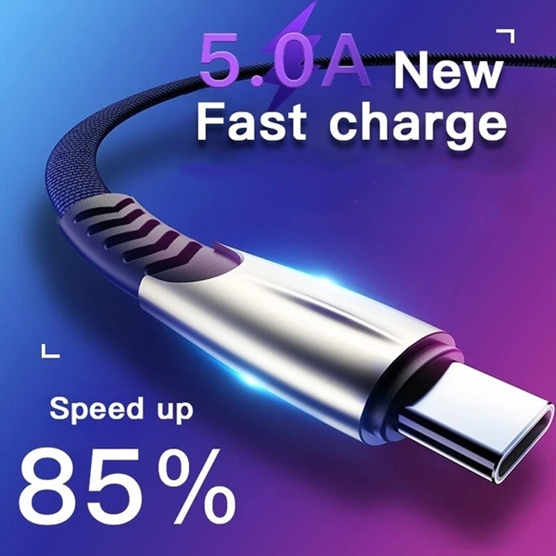 5A40W Zinc alloy fast charging cable C-type USB mini cable suitable for Samsung Xiaomi Huawei mobile phone accessories_voghion.com