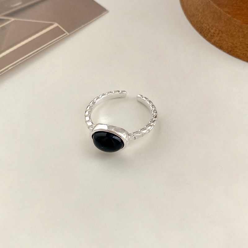 Sterling Silver Plain Band Ring For Women, Niche Light Luxury High-end Feel, Non-fading Ins Style Index Finger Ring, New_voghion.com