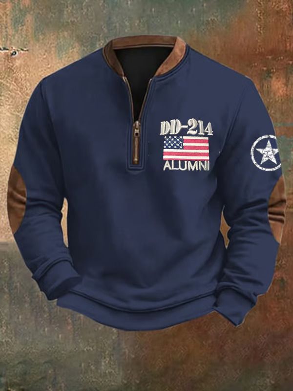 Felpa con stampa 3D da uomo, mezza cerniera, autunno inverno_voghion.com