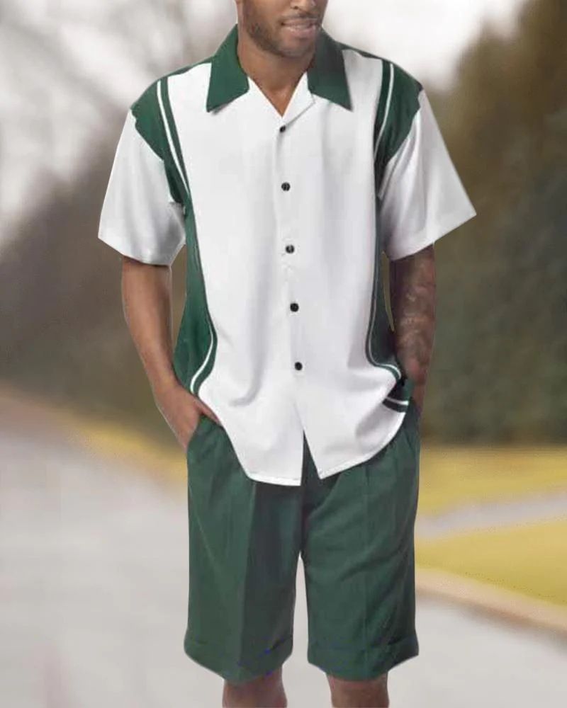 Herrenbekleidung Herren Hawaiihemd Code 3D-gedruckte Shorts Hemd Anzug Sommer_voghion.com