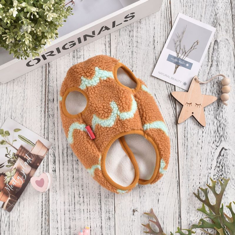 Haustierkleidung Hundekleidung Herbst Winter Neue Teddy Bichon Corgi Einfache Welle Plüschweste_voghion.com