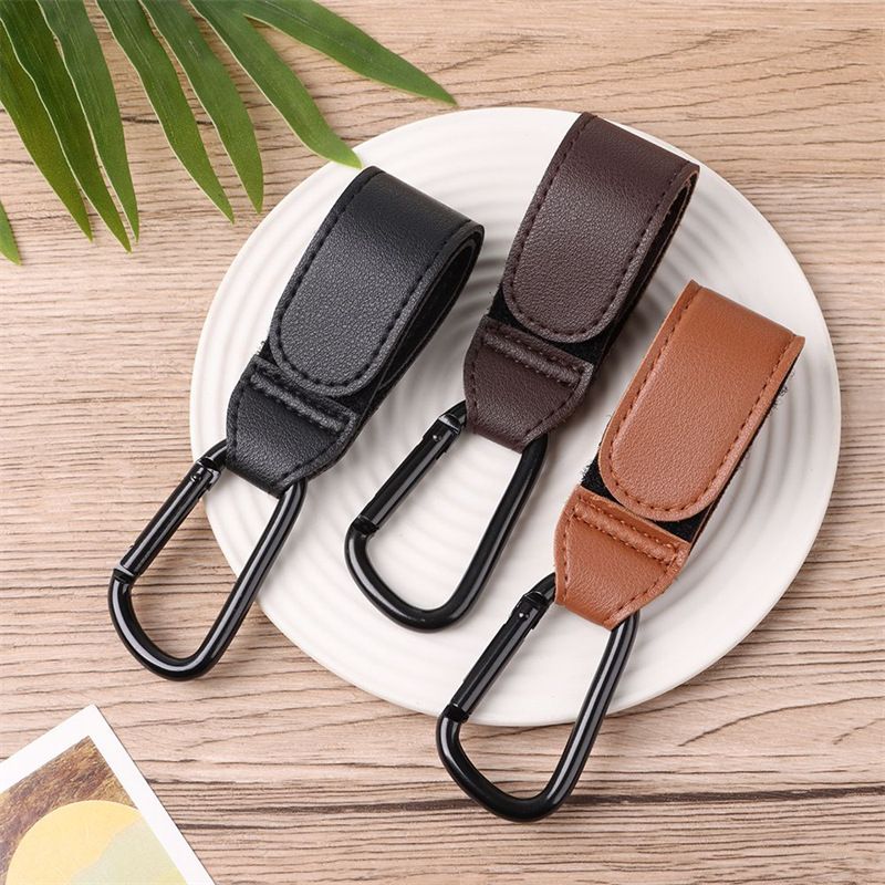 Baby Stroller Storage Carabiner Sticky Child Seat Handle Magic Tape Hook_voghion.com