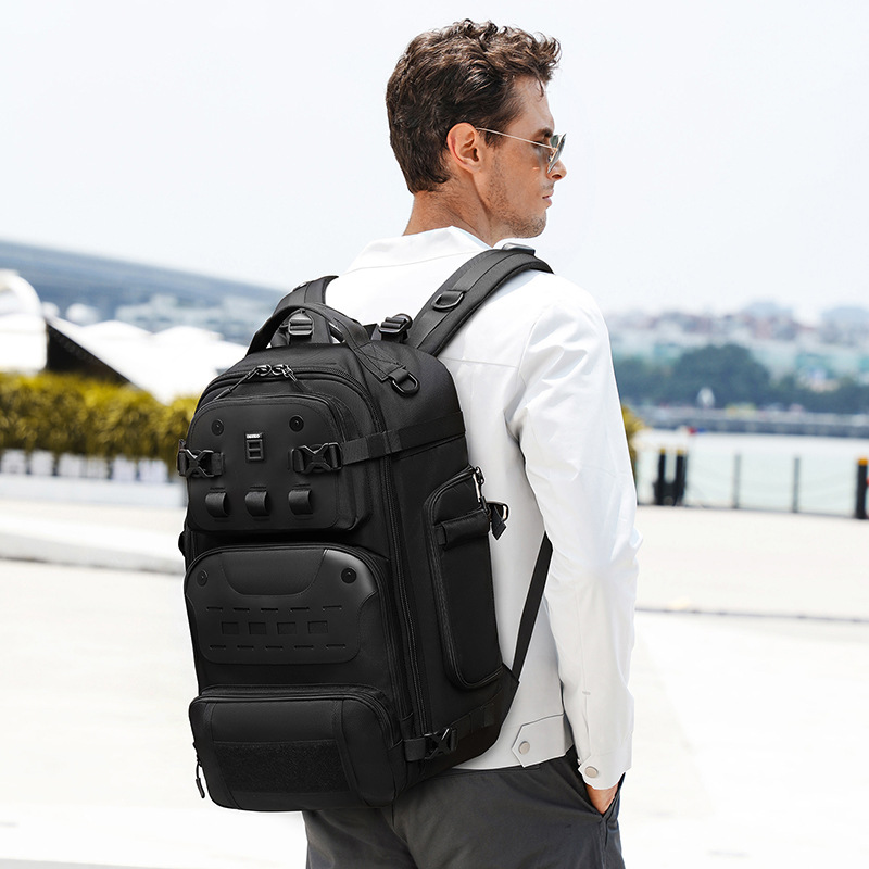 Ozuko New Men's Large Capacity Outdoor Waterproof Travel Multi functional Backpack_voghion.com