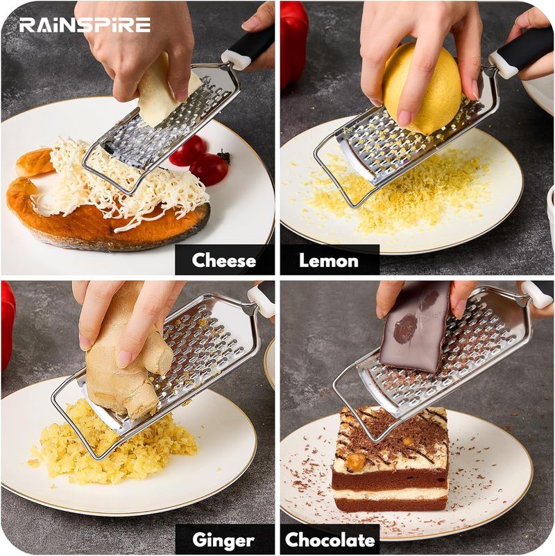 Ralador profissional de queijo em aço inoxidável, ralador de limão em metal, adequado para queijo, chocolate, especiarias,_voghion.com