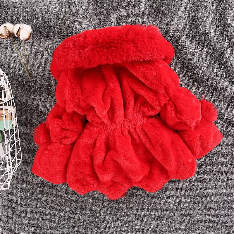 Abbigliamento per bambini Cappotto in pelliccia sintetica per bambini, spesso, taglia piccola e media, stile coreano, cappotto in pelliccia sintetica per bambine, cappotto in cotone per neonati_voghion.com