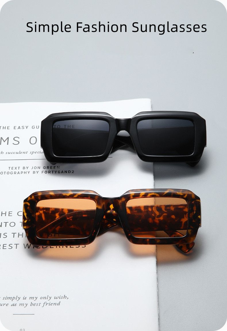 Nouveautés Combt Vintage Rectangle Mode Carré Couleur Bonbon Lunettes de Vue tendance ige Rétro Femmes Marque Design UV400 Lunettes de Soleil_voghion.com