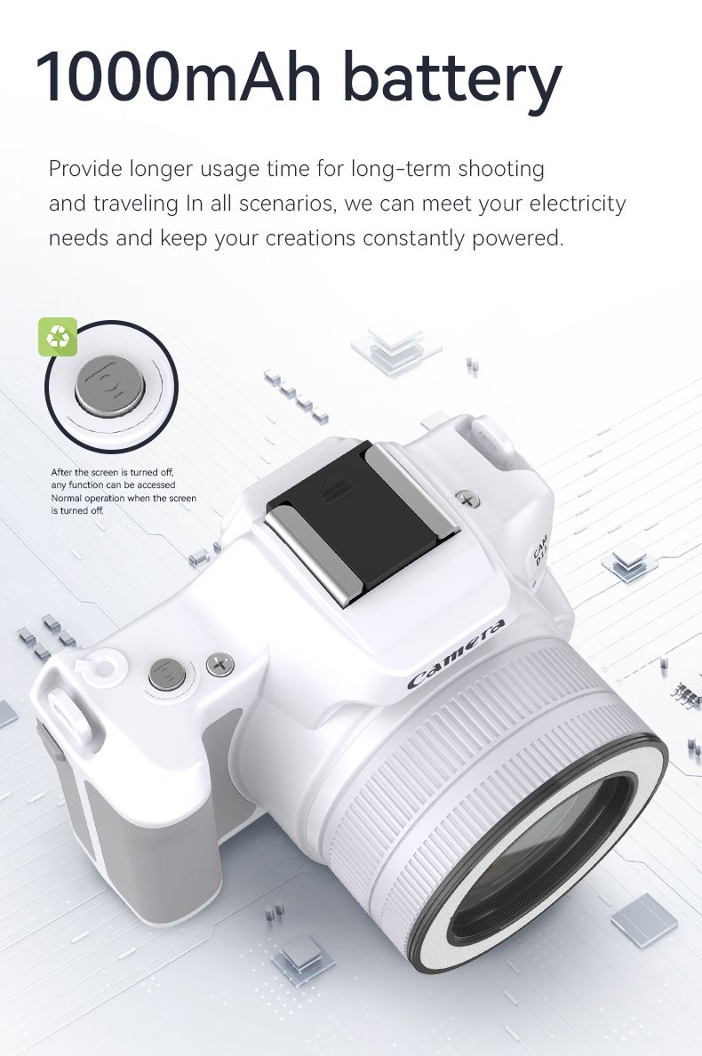 D11 HD 48.0million Mini DSLR Digital Dual Beauty Light Selfie Recording CCD Camera_voghion.com