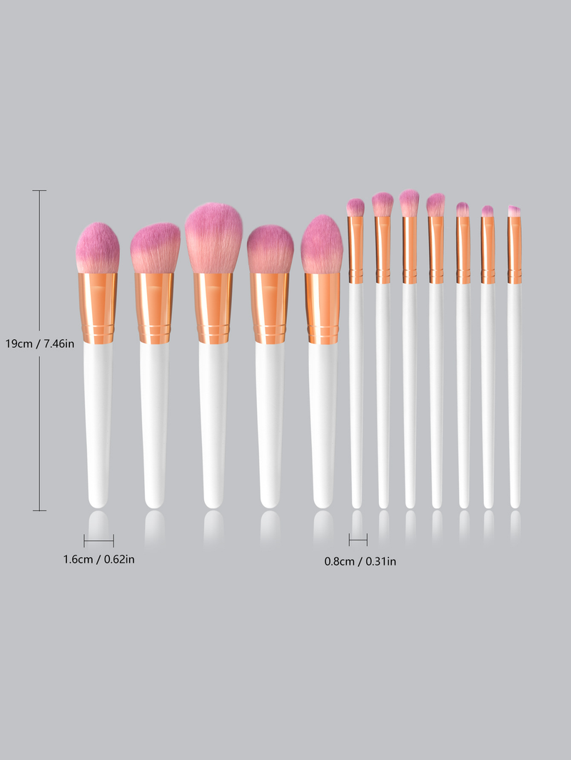 12dílná sada bílých profesionálních štětců na make-up_voghion.com