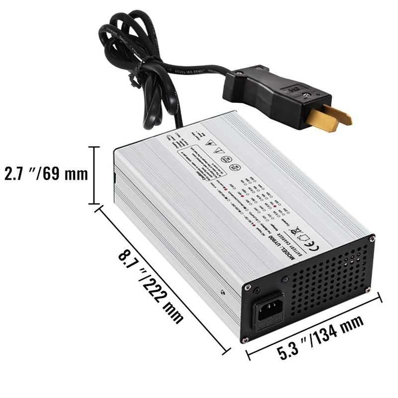 Carrello da golf elettrico in alluminio con batteria estesa, caricabatteria da auto da 18 A, caricabatterie da auto da 36 V, caricabatterie da auto a LED, caricabatterie da auto ..._voghion.com