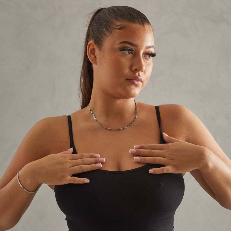 Hiphop-kjede i 316 rustfritt stål, smykkekjede, 3 mm, Miami-kubansk kjede for menn og kvinner_voghion.com