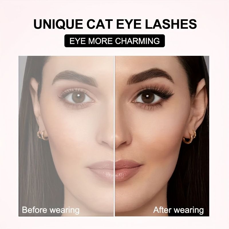 Eyelashes Set Ten Pairs Of Fox Eyelashes False Eyelashes Hard Stem Natural Curling Mink Thick Cat Eye Grafted Eyelashes Spot_voghion.com