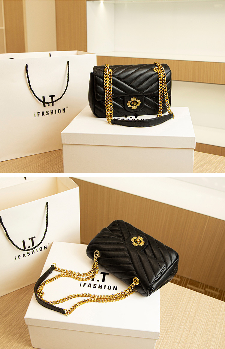 Borsa a tracolla di fascia alta piccola e alla moda con catena da donna versatile a tracolla nuova 2024_voghion.com