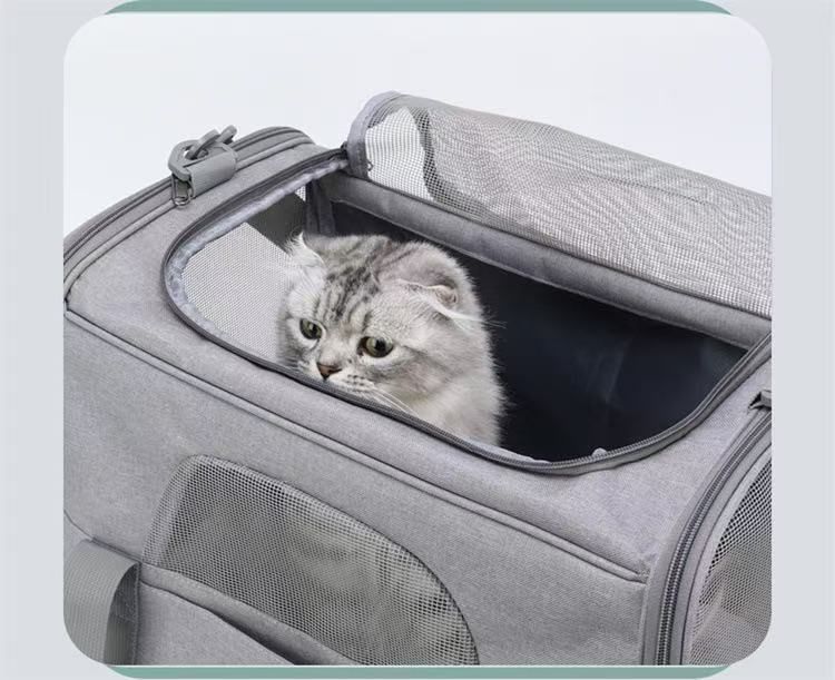 ◉Cat Foldable Small Dog Cat Outing Outdoor Breathable Shoulder Handheld Pet Bag Portable For Outings_voghion.com