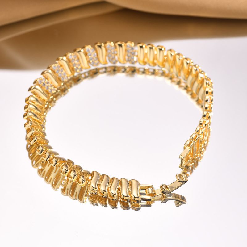 Braccialetti Bracciale da donna in zircone a forma di cuore a forma di fiore a forma di foglia rotonda a forma di serpente Acqua di sorgente PBR 101_voghion.com