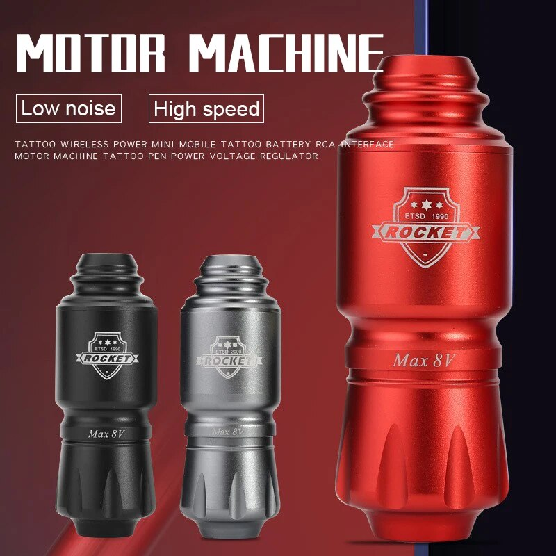 Rotary Tattoo hine Professionale Breve Mini Rocket Motor RCA Corsa di alta qualità 3.6mm Rocket Tattoo Pen Gun Alluminio 2023 hot_voghion.com