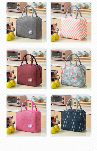 Lunchtasche mit Schultergurt, Kühltasche, tragbare Lebensmitteltasche für Frauen, für die Arbeit, Studenten, Thermo-Lunchbox, Thermotasche, Kühlschranktasche_voghion.com