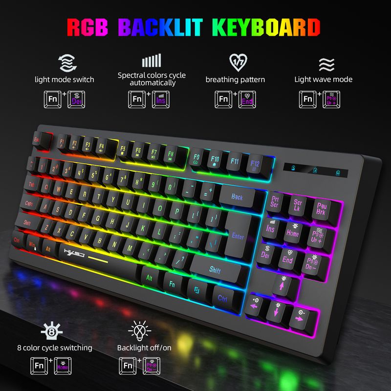 2.4G and Set RGB Film Keyboard Colorful Matte Wireless Mouse Suitable for Office Games_voghion.com